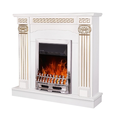 Elektromos kandalló Calisto & Galileo silver, Art Flame, 1020x1100x300 mm, 2000 W, Termosztát, 5 lángfényességi szint, Időzítő