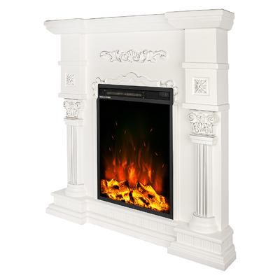 Elektromos sarokkandalló Miraj & Miriam, Art Flame, 1050x1050x600 mm, 1500 W, 2 fűtési fokozat, 5 lángfényességi szint, Időzítő