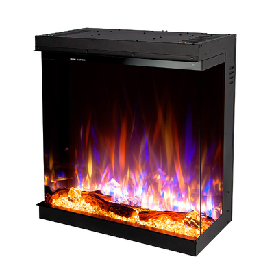 Beépített 3D elektromos kandalló Gilbert, Art Flame, 538 x 1524 x 270 mm, 1500 W, több mint 100 színkombináció, Termosztát, Farönkök és kristályok