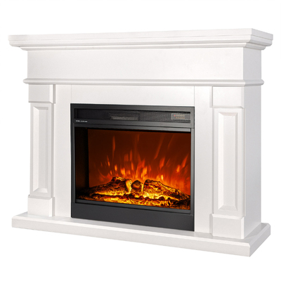 Elektromos kandalló Riga & Mirabella, Art Flame, 1020x1360x330 mm, 1950 W, Égő fa ropogó hanghatás, 5 lángfényességi szint, Időzítő