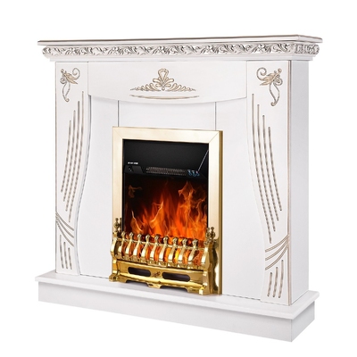 Elektromos kandalló Napoli & Galileo gold, Art Flame, 1035x1100x300 mm, 2000 W, Termosztát, 5 lángfényességi szint, Időzítő