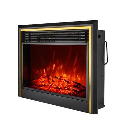 Beépített elektromos kandalló Richi, Art Flame, 654x816x232 mm, 1950 W, Égő fa ropogó hanghatás, 5 lángfényességi szint, Időzítő