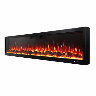 Vegas 100 fali-beépithető elektromos kandalló, Art Flame, 457x2505x126 mm, 1500 W, 10 lángszín, Termosztát, Farönkök és kristályok