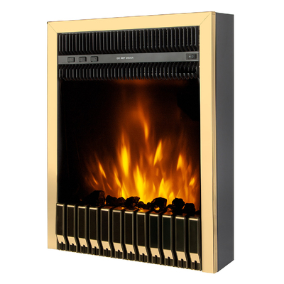 Beépített elektromos kandalló Gala gold, Art Flame, 577x447x161 mm, 2000 W, Termosztát, 5 lángfényességi szint, Időzítő