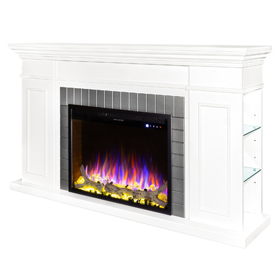 Elektromos kandalló Safina &  Tomas maxi, Art Flame, 900x1700x300 mm, 1500 W, 50 színkombináció, Termosztát, Farönk és kristály