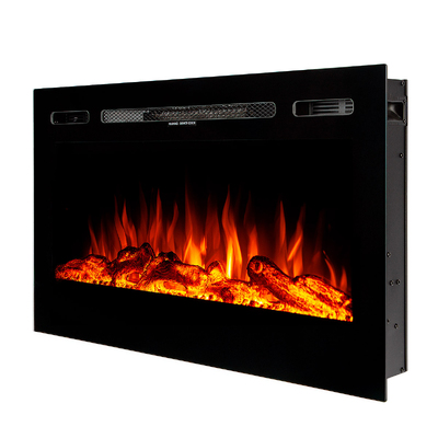 Adeli fali-beépithető elektromos kandalló, Art Flame, 544x915x140 mm, 1500 W, 3 lángszín, 5 lángfényességi szint, Farönkök és kristályok