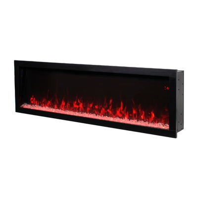 Fali-beépithető elektromos kandalló  Haven 60, Art Flame, 460x1524x162 mm, 1500 W, több mint 100 színkombináció, Termosztát, Farönkök és kristályok