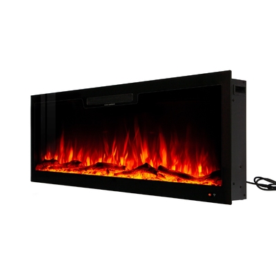 Vegas 42 fali-beépithető elektromos kandalló, Art Flame, 457x1067x126 mm, 1500 W, 10 lángszín, Termosztát, Farönkök és kristályok