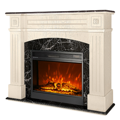 Elektromos kandalló Josefina mini & Mirabella, Art Flame, 1100x1300x350 mm, 1950 W, Égő fa ropogó hanghatás, 5 lángfényességi szint, Időzítő