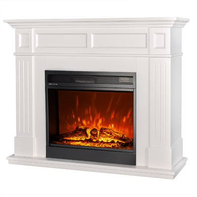 Elektromos kandalló Sicilia & Mirabella, Art Flame, 1000x1300x300 mm, 1950 W, Égő fa ropogó hanghatás, 5 lángfényességi szint, Időzítő