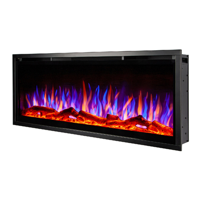 Fali-beépithető elektromos kandalló Schubert 42, Art Flame,  448x1068x146 mm, 1500 W, több mint 60 színkombináció, Termosztát, Farönk, kristályok és díszkövek
