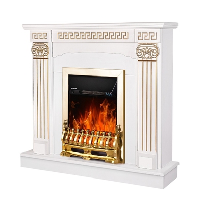 Elektromos kandalló Calisto & Galileo gold, Art Flame, 1020x1100x300 mm, 2000 W, Termosztát, 5 lángfényességi szint, Időzítő